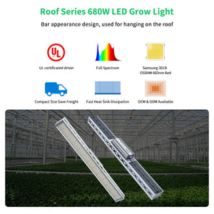 AURORA 680W Lm301b Led Samsung Grow Light Bar LED cob grow lights