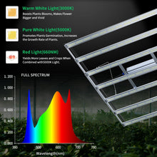 Load image into Gallery viewer, Patented 800W led grow light bar Retractable design adjust PPFD design with dimmable nob and 2 RJ45
