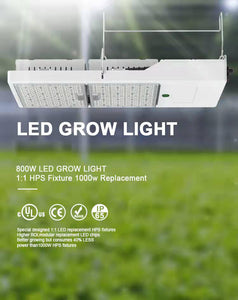 800W Foldable LED Grow Light Waterproof IP66 8 Bars Grow Lamp